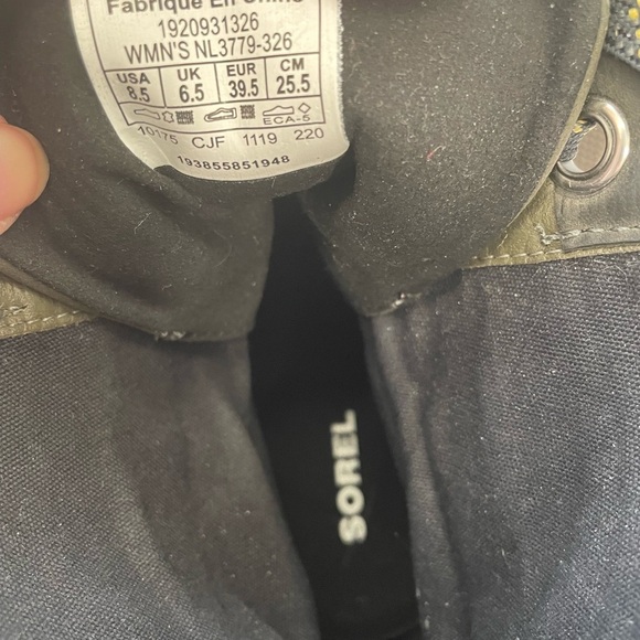 Sorel Lexie Wedge Boot Women’s 8.5 Green Plaid Alpine Tundra Winter Waterproof - Picture 9 of 9